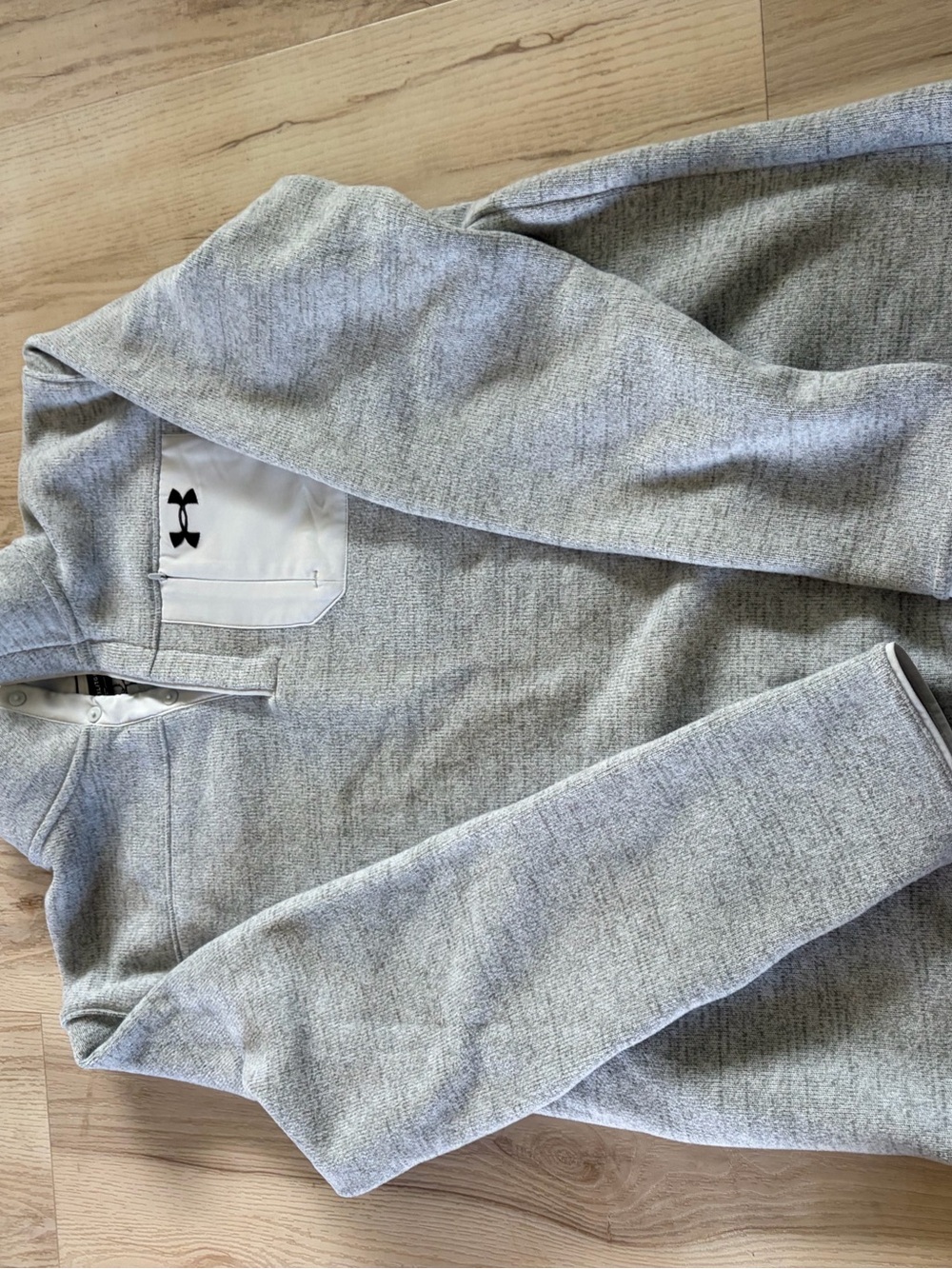Under Armour Light Gray Heather Quarter-Zip Pullover